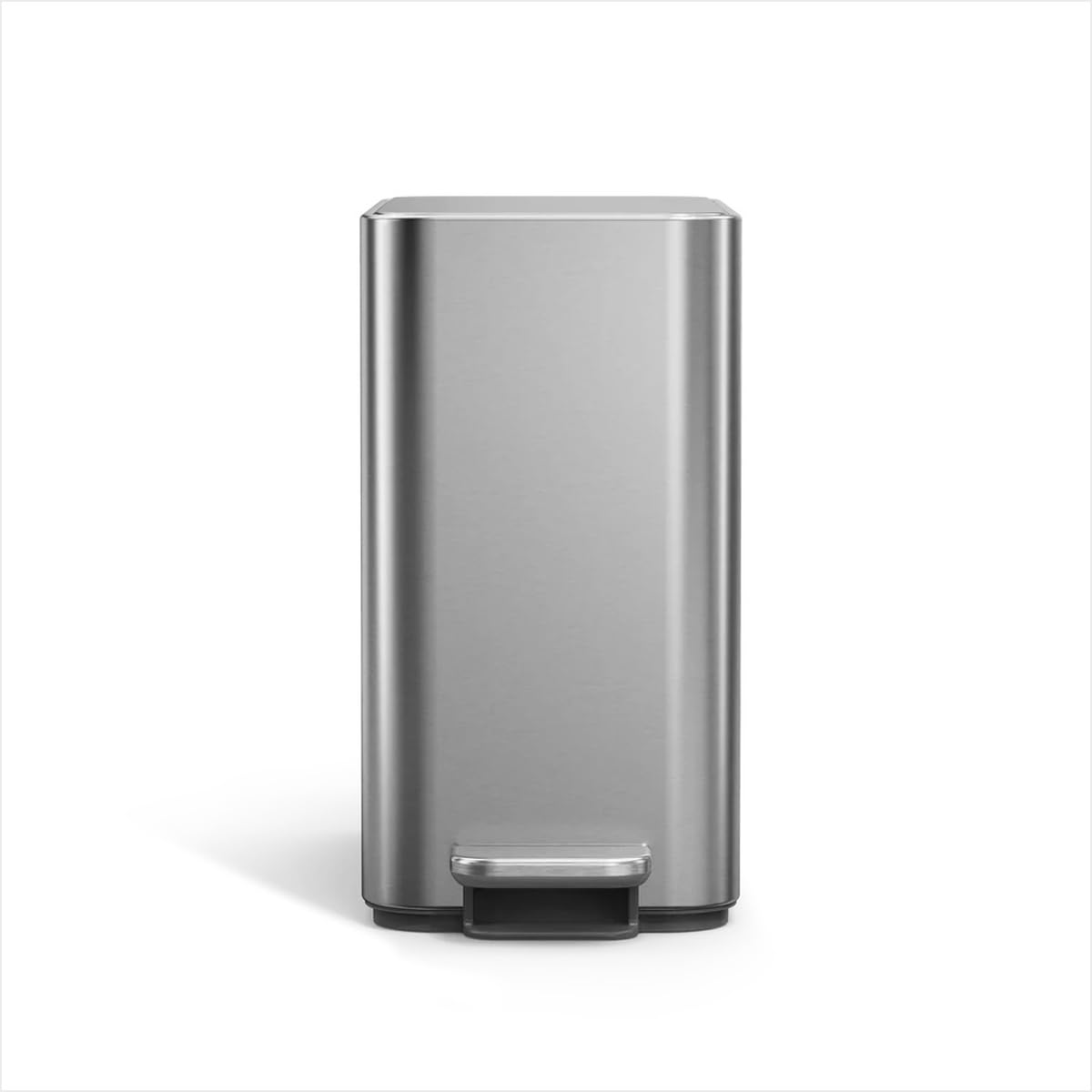 9L Brushed Stainless Steel Slim Step Trash Can C64516