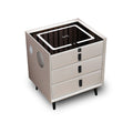 White 3 Drawer Nightstand with Charging Station I532900