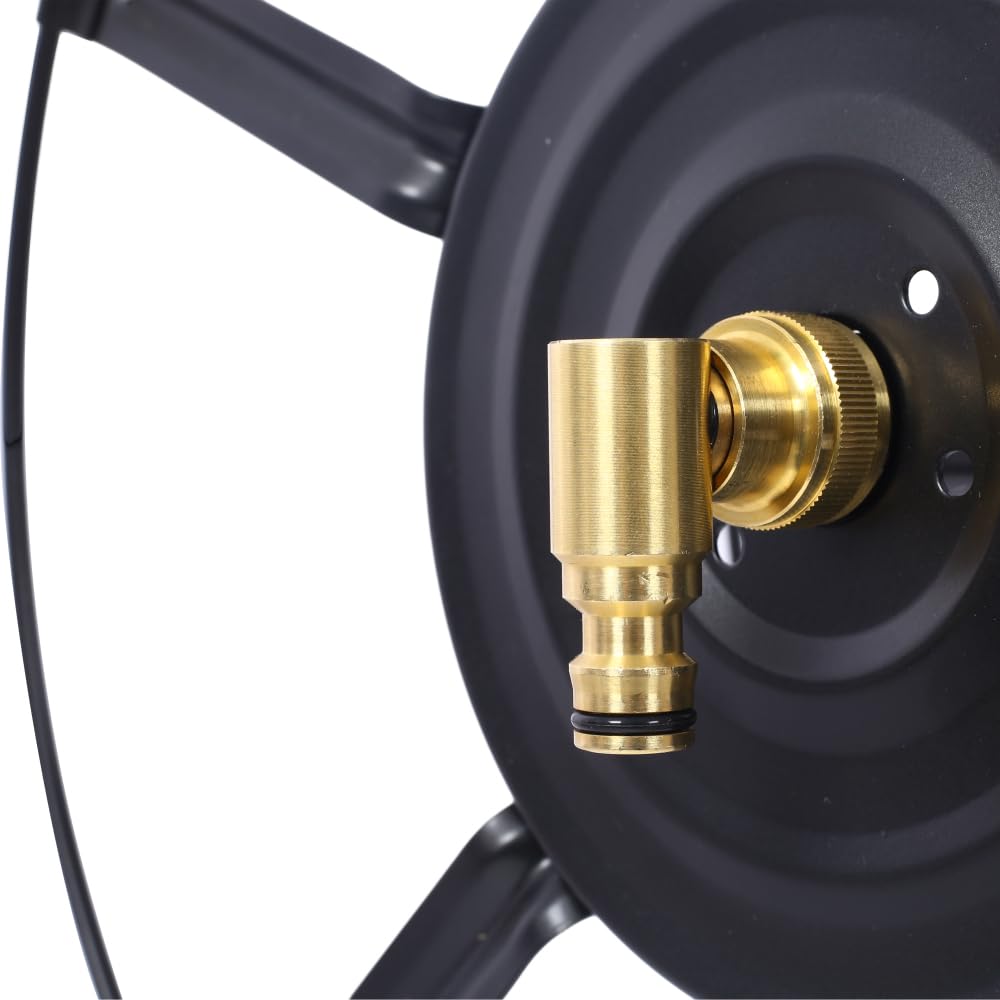 Retractable Wall Mount Hose Reel with 180° Swivel S27667