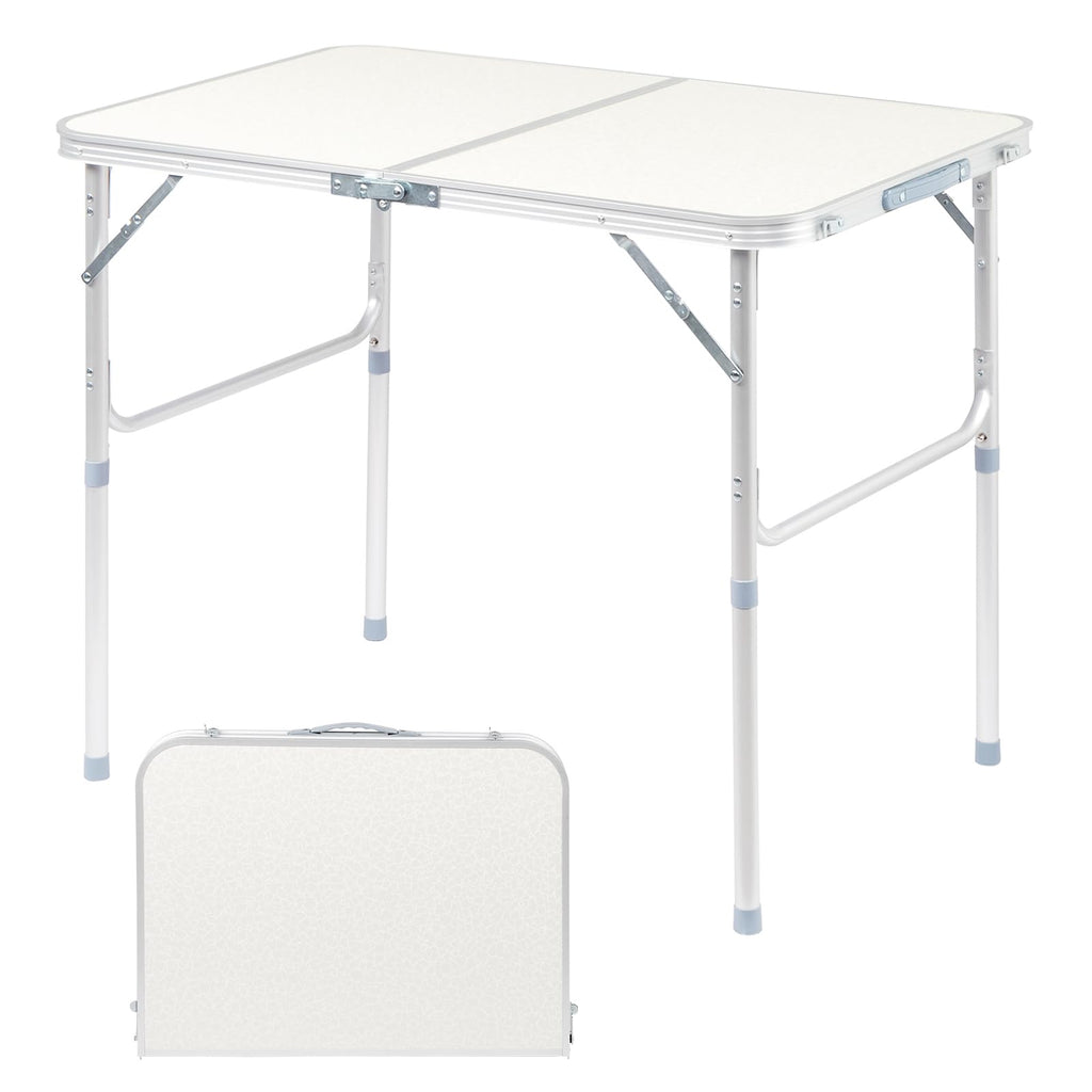 3FT Adjustable Height Aluminum Folding Camping Table Q76929