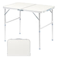 3FT Adjustable Height Aluminum Folding Camping Table Q76929