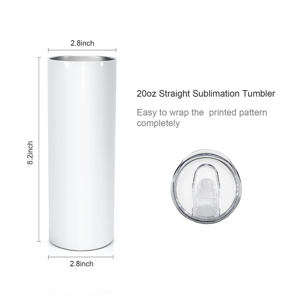 10 Pack 20 OZ Stainless Steel Insulated Tumblers with Straw L6679