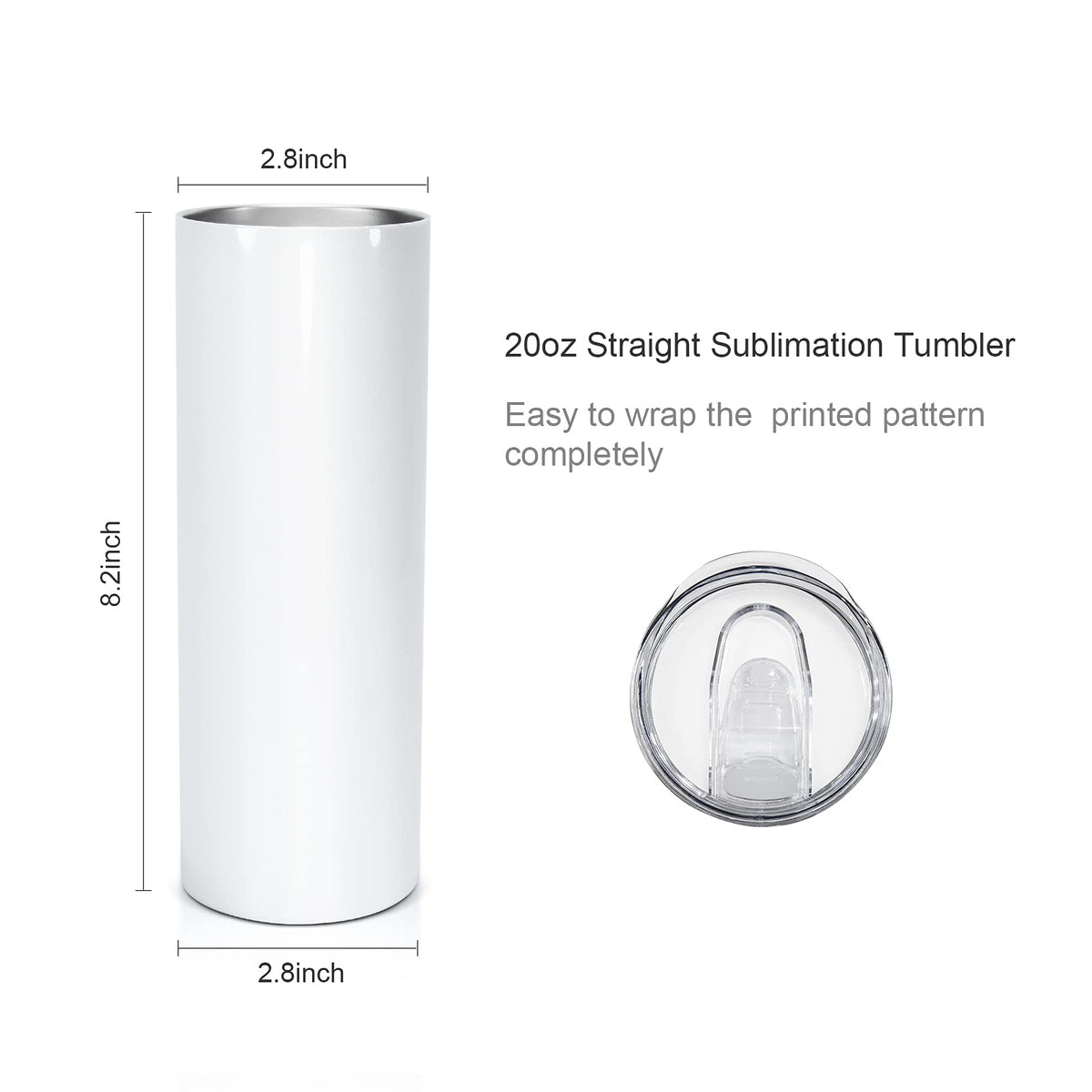 10 Pack 20 OZ Stainless Steel Insulated Tumblers with Straw L6679