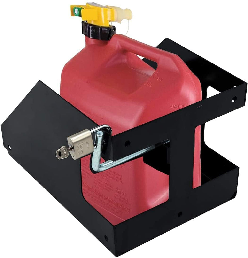 5 Gallon Fuel Gas Can Rack Holder with Lock V6090