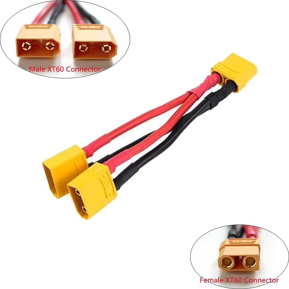 2-Pack XT90 Parallel Battery Connector Cable 12AWG S439