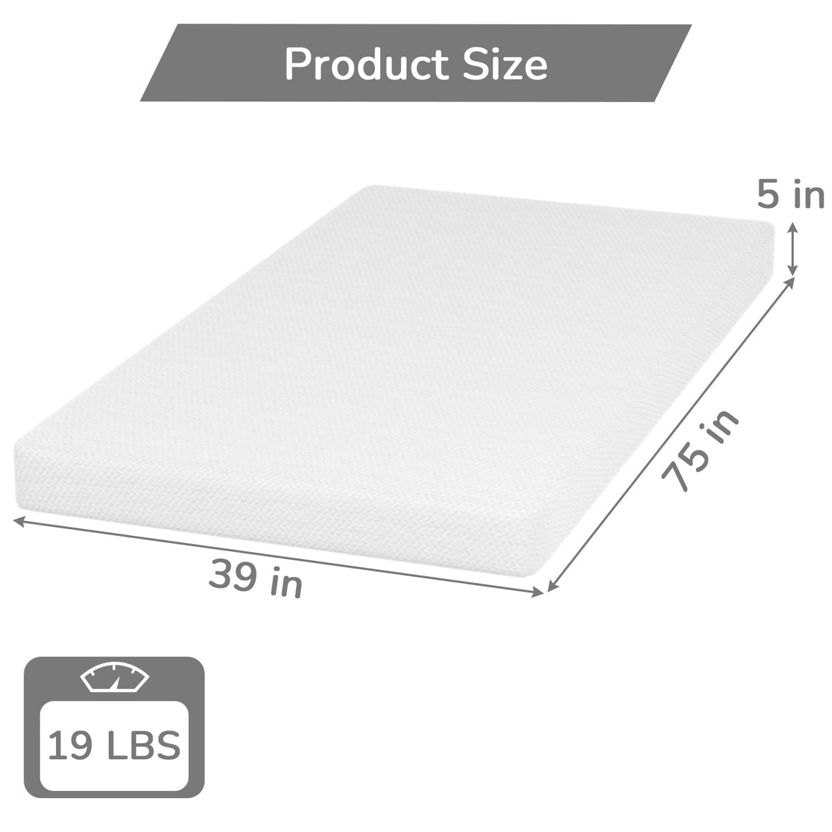 5 Inch Twin Mattress Green Tea Gel Memory Foam R504