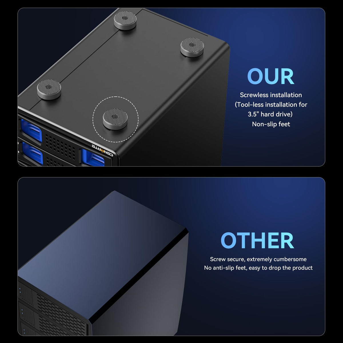 Aluminum 8 Bay Hard Drive Enclosure with Cooling Fan J72253