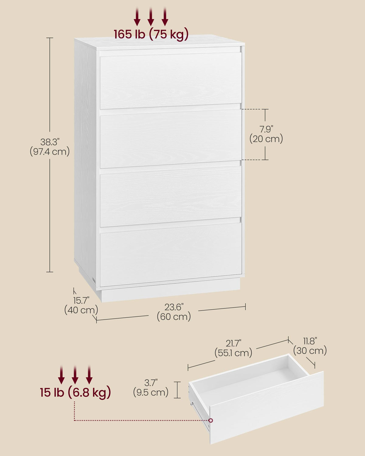 4-Drawer Dresser A659
