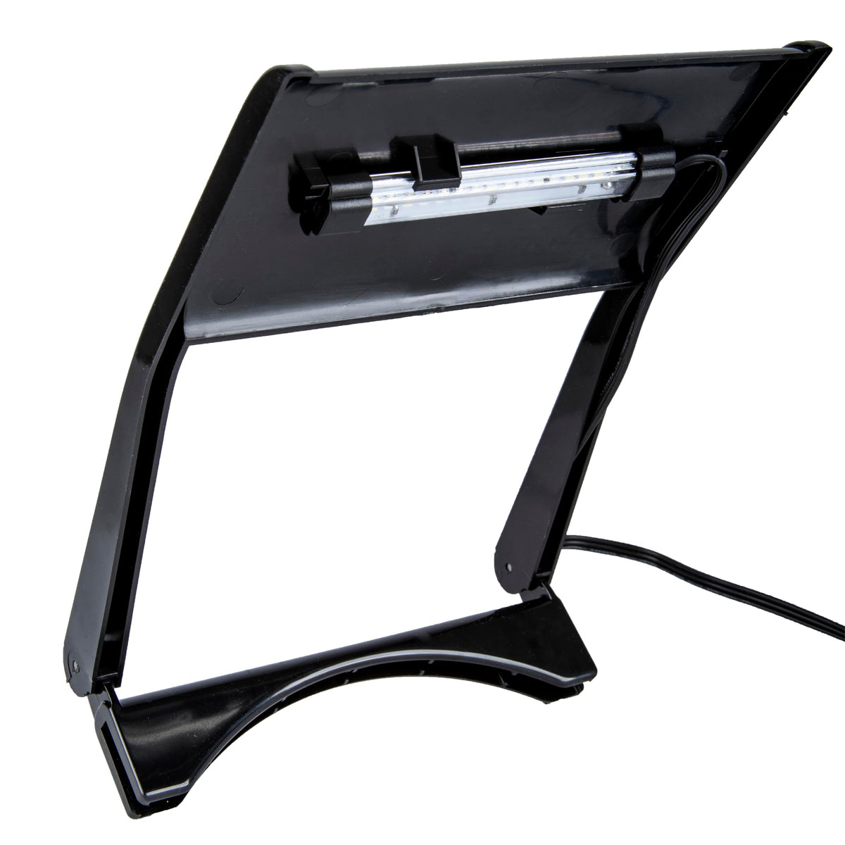 Glass LED Aquarium Kit, 5 Gallons, Hidden Filtration, Black H1058