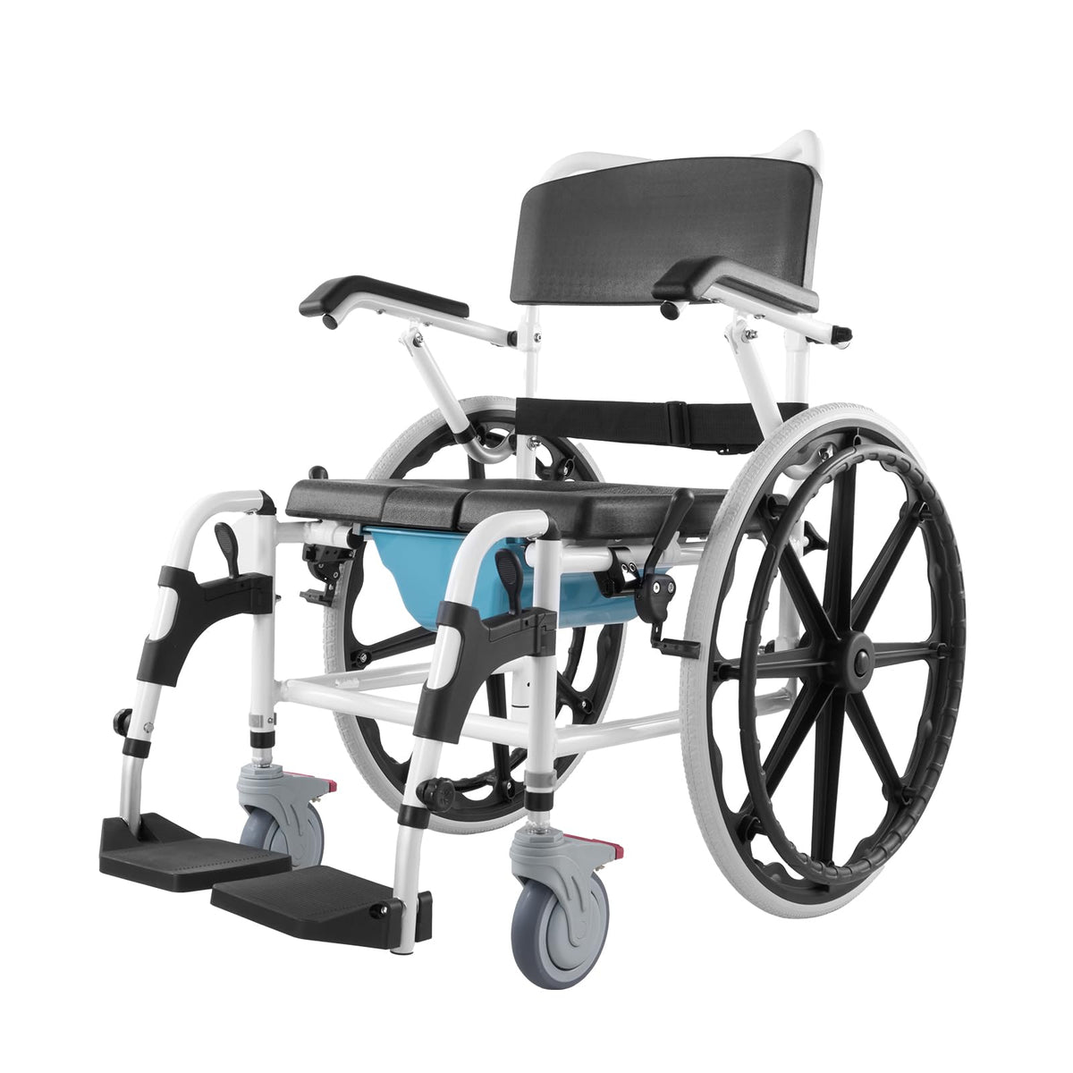 17.5in Adjustable Aluminum Shower Wheelchair with Brake X90646