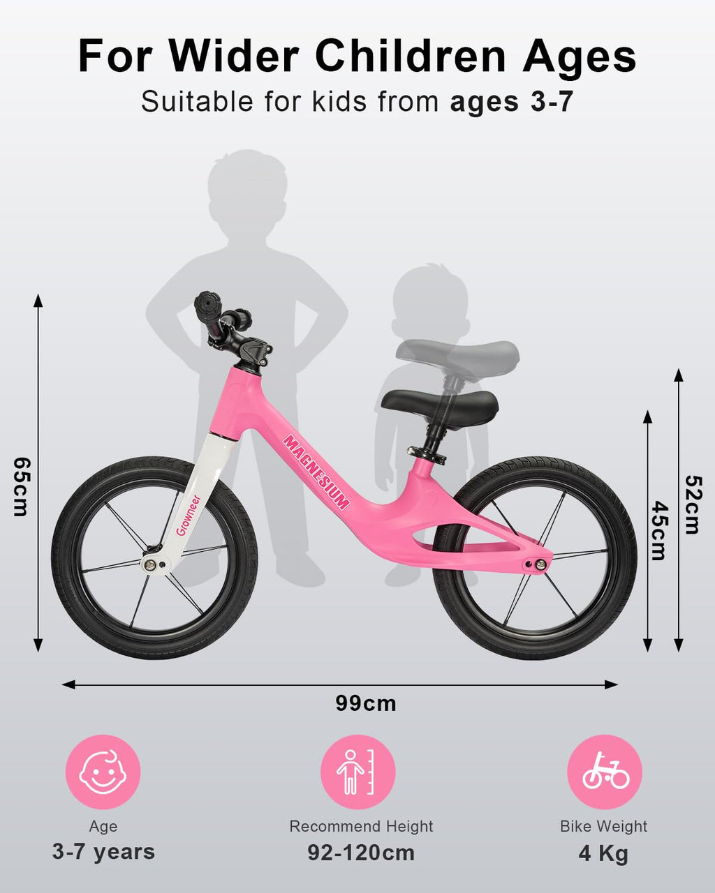 14 Inch Kids Balance Bike with Magnesium Alloy Frame Q8183