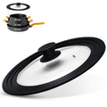 Universal Lid for Pots Pans and Skillets with Silicone Rim and Tempered Glass L6598