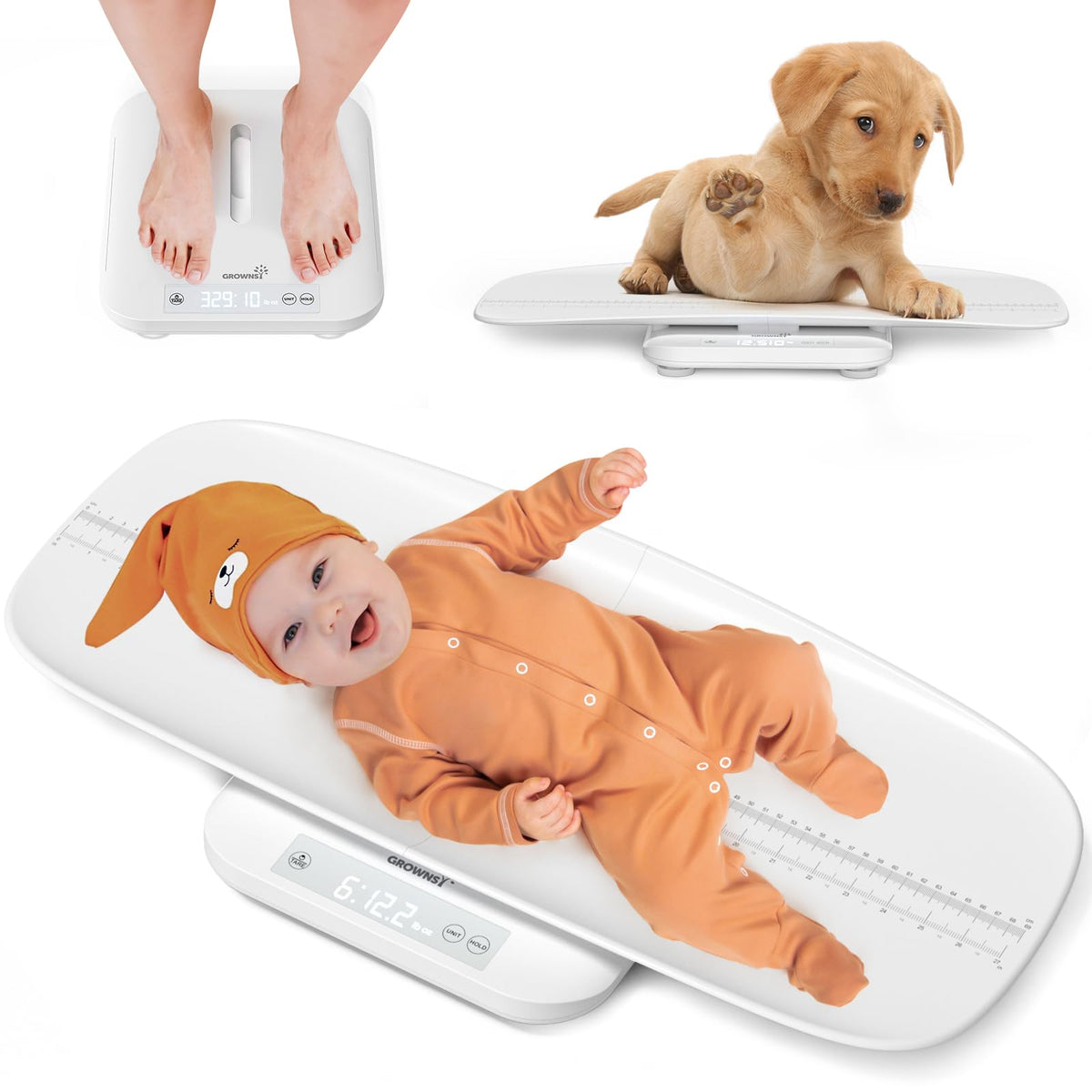 White Digital Baby Scale & Pet Scale F355