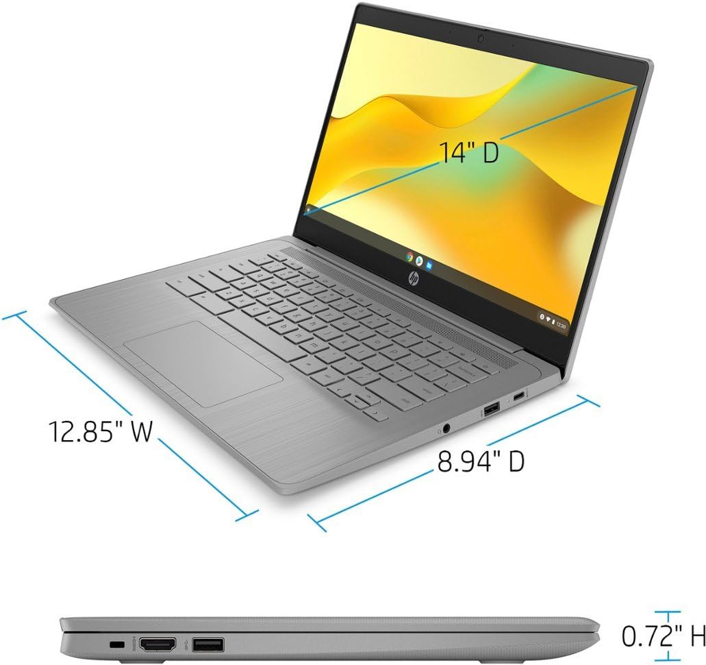 14" Intel Celeron 4GB RAM 64GB eMMC Chrome OS Laptop, Gray K4740