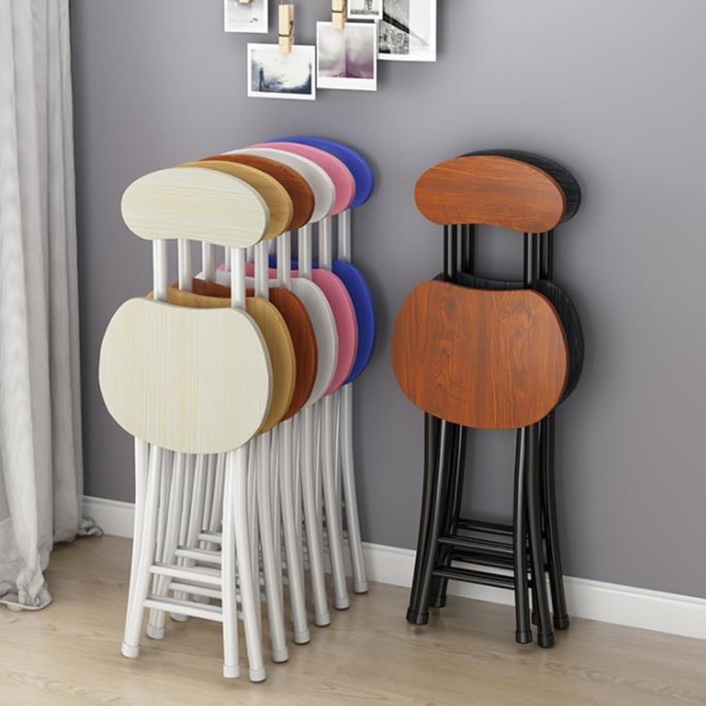 18" Black Foldable Counter Height Bar Stools with Backrest L93142