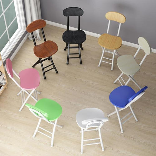 18" Black Foldable Counter Height Bar Stools with Backrest L93142