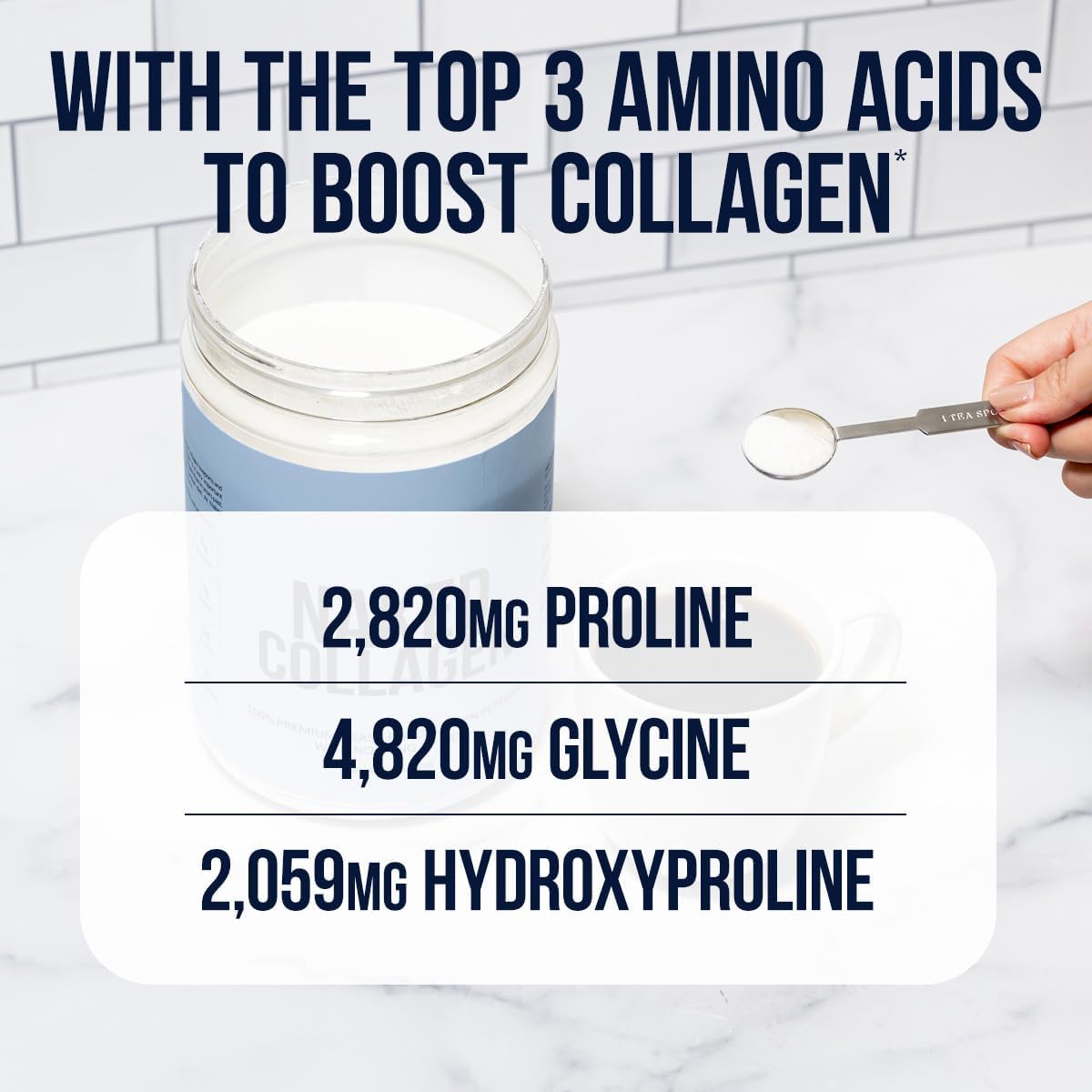 Chocolate Collagen Peptides Protein Powder, 1.3LB F454524