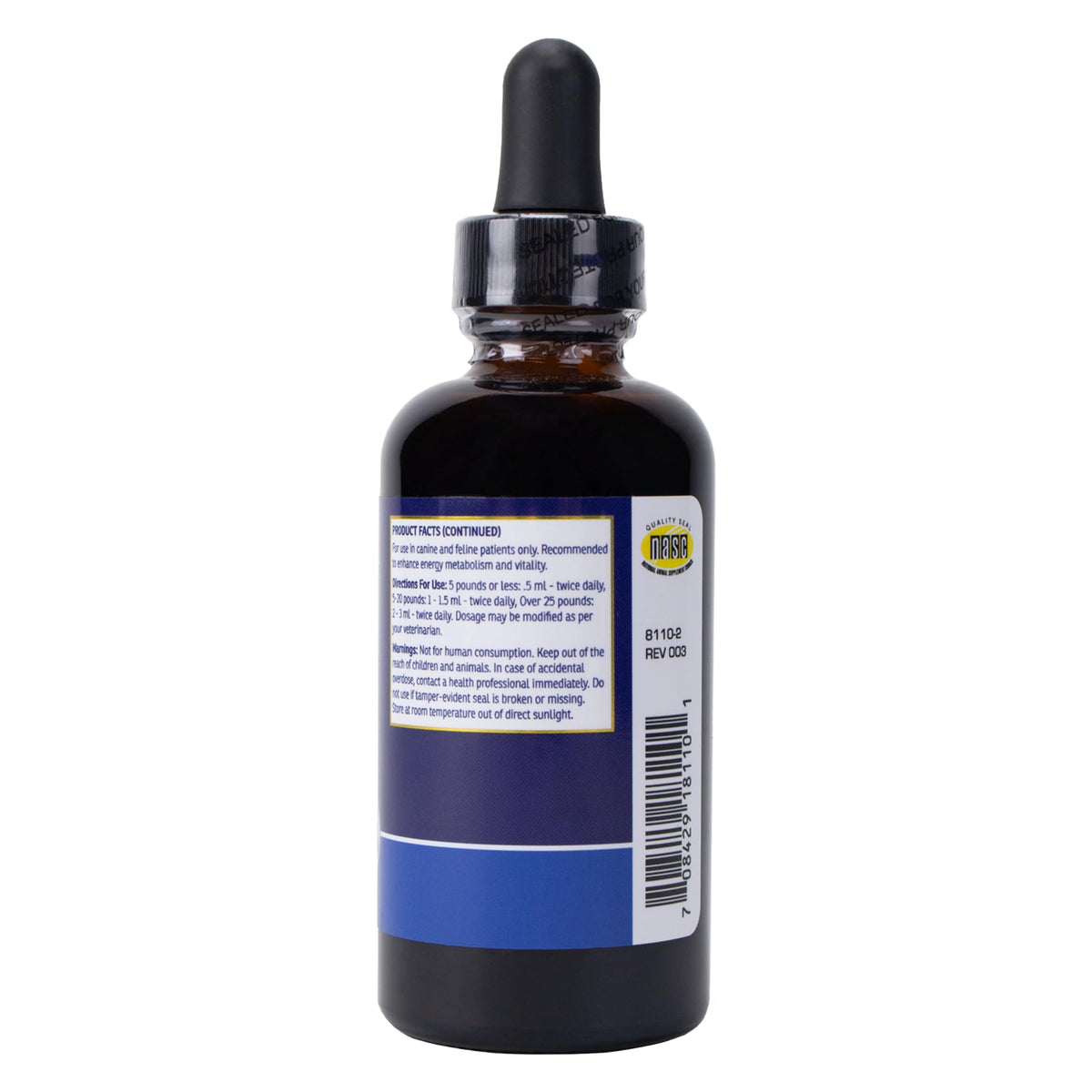 Liquid Pet Supplement with Vitamin B Complex & Iron 2 fl oz D3907