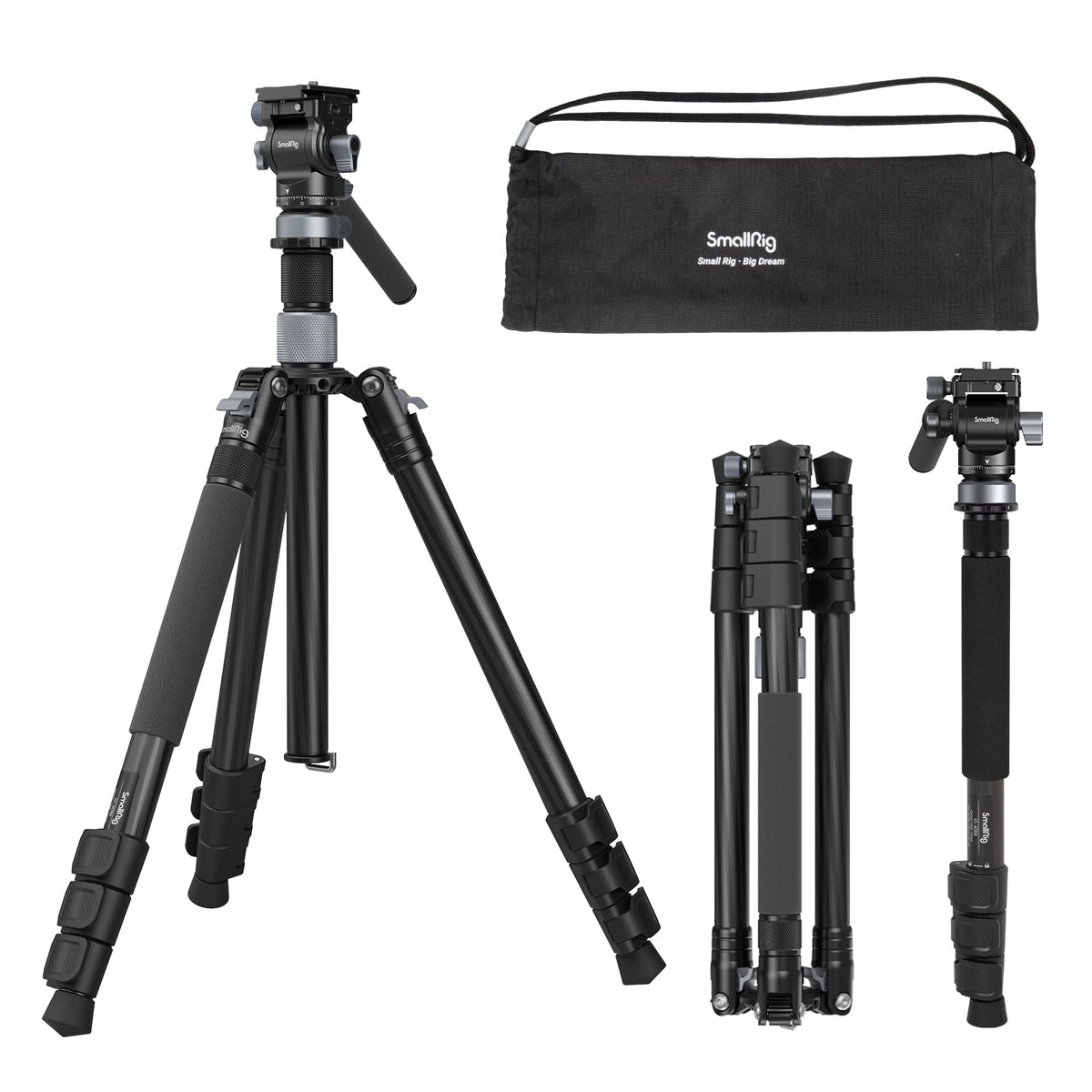 Carbon Fiber Video Travel Tripod H90536