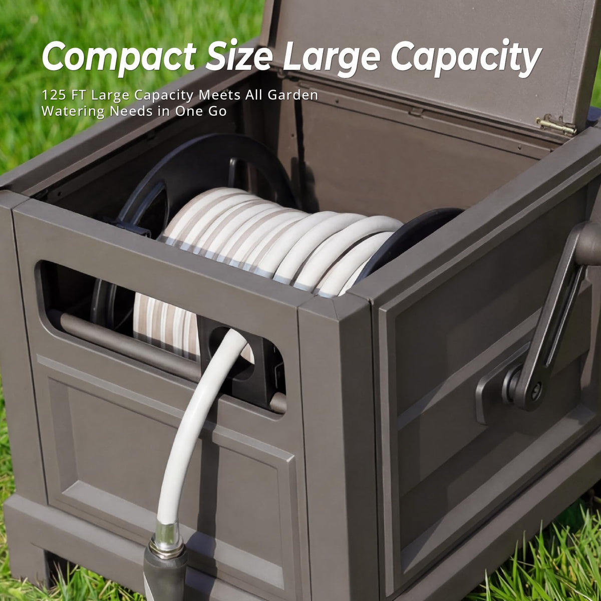 Heavy Duty Steel Garden Hose Reel Deck Box R719624