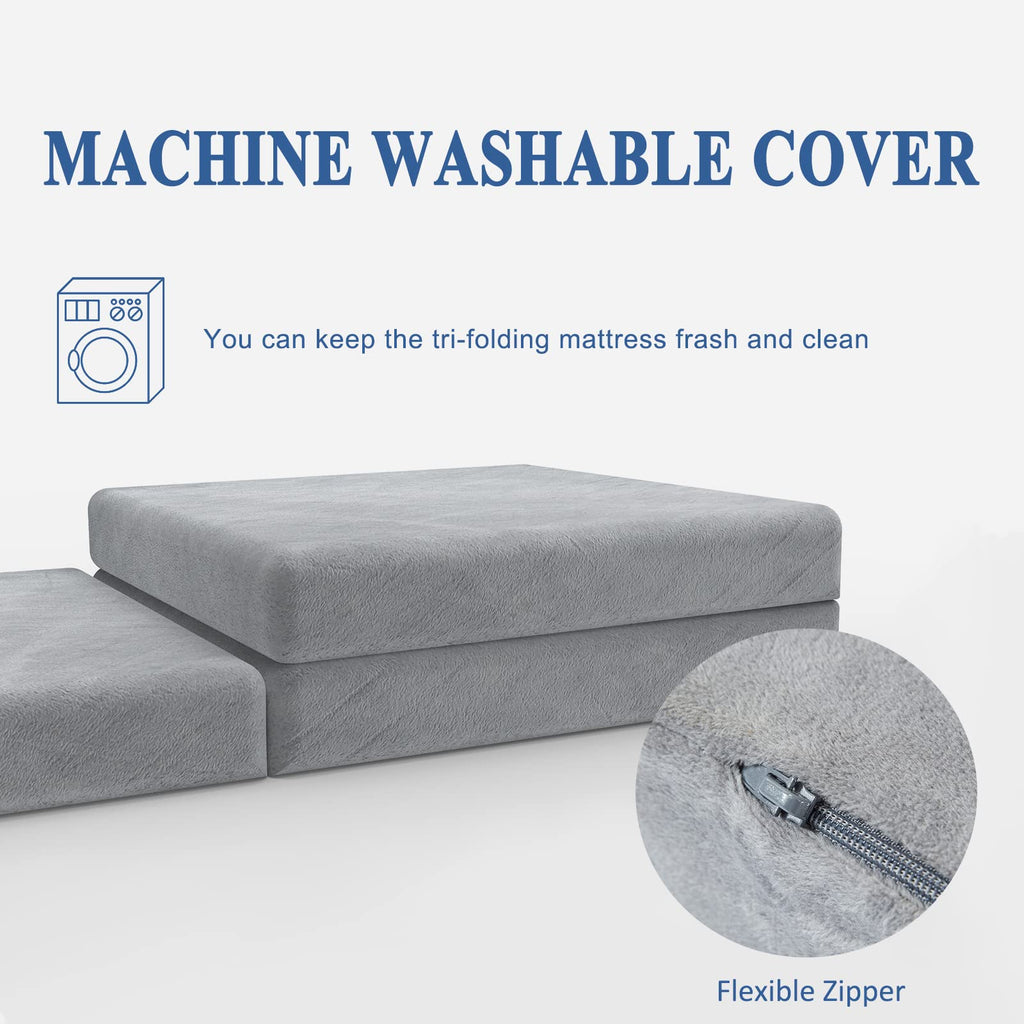 3.95" Full Memory Foam Folding Topper with Storage Bag Q561834