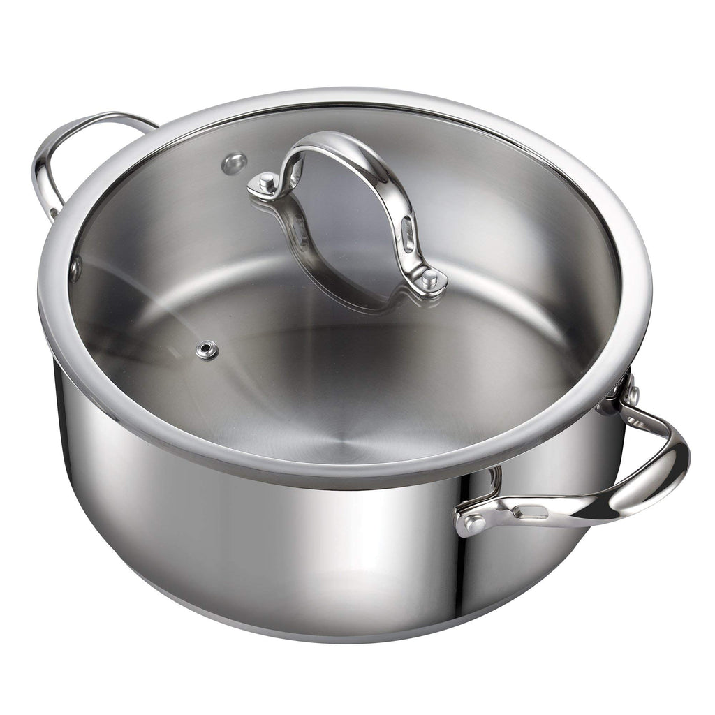 7 Quart Stainless Steel Stock Pot with Lid Q43402