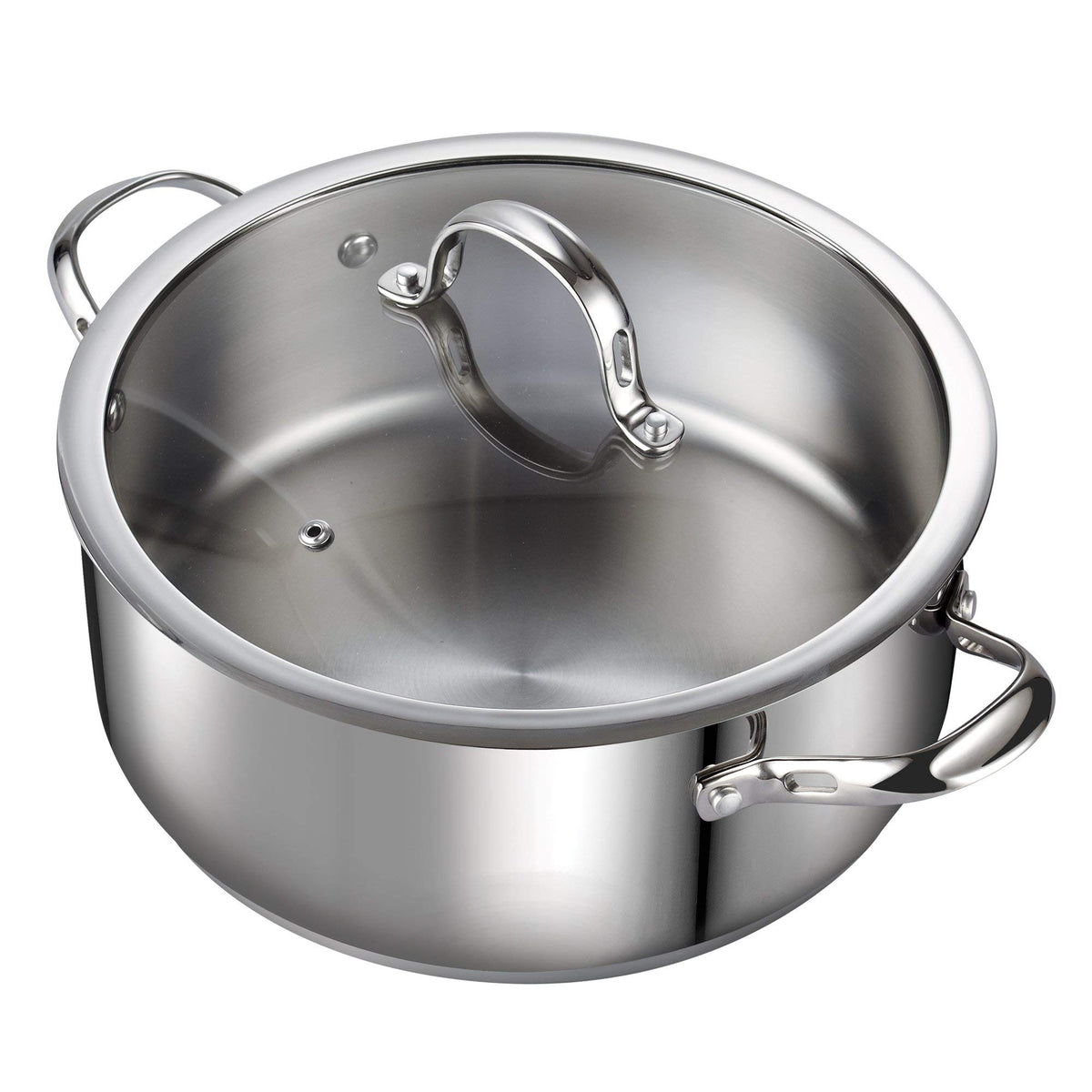 7 Quart Stainless Steel Stock Pot with Lid Q43402