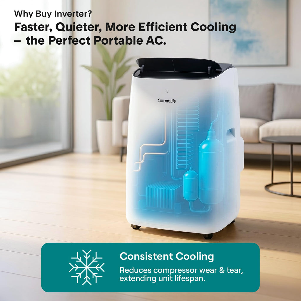 12000 BTU Inverter Portable Air Conditioner & Heater with Wi-Fi F589