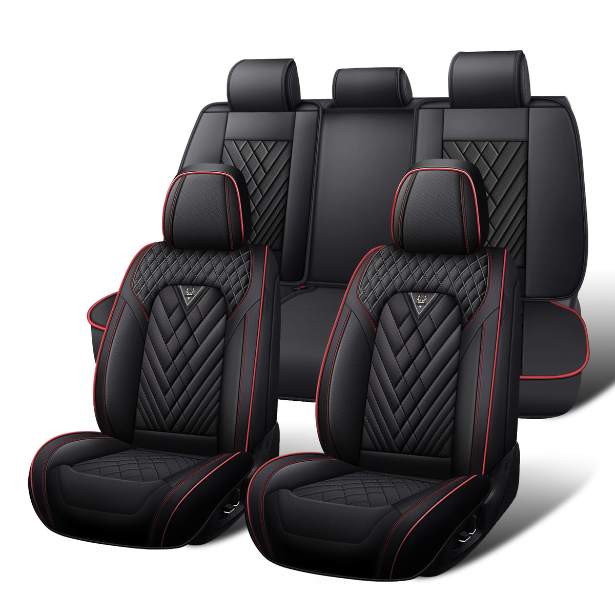 Waterproof Nappa Leather Full Set Car Seat Covers O97788