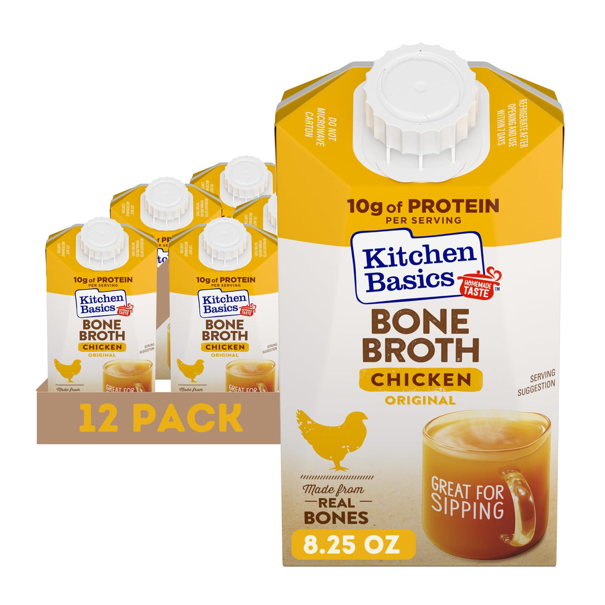 Chicken Bone Broth 8.25 oz Carton Pack of 12 I2078