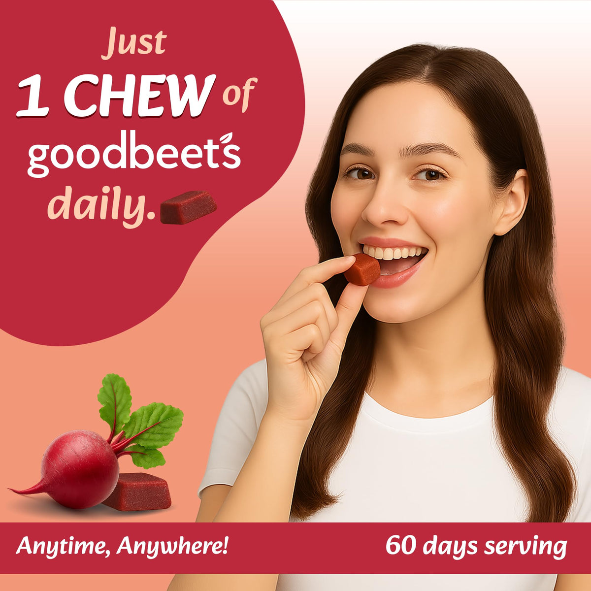 Non-GMO Grape Seed Extract & Beet Powder Soft Chews Y4427