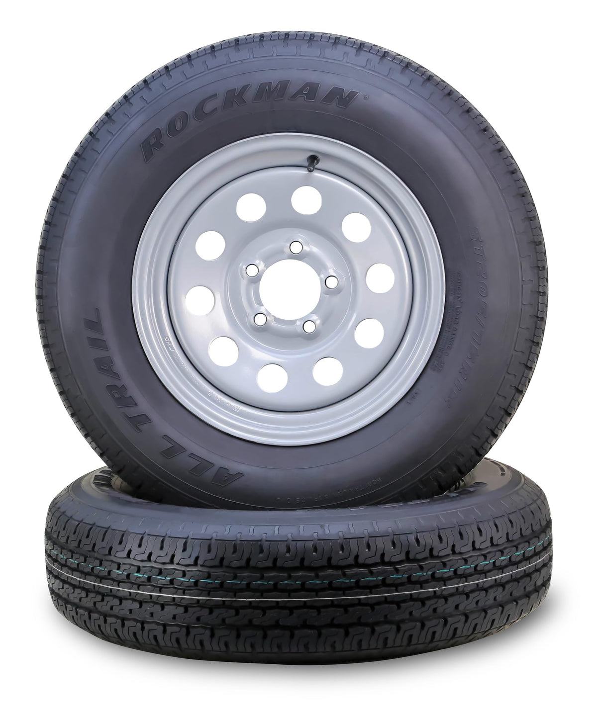 Trailer Tire Wheel ST205/75R15 8-Ply Silver Rim P167