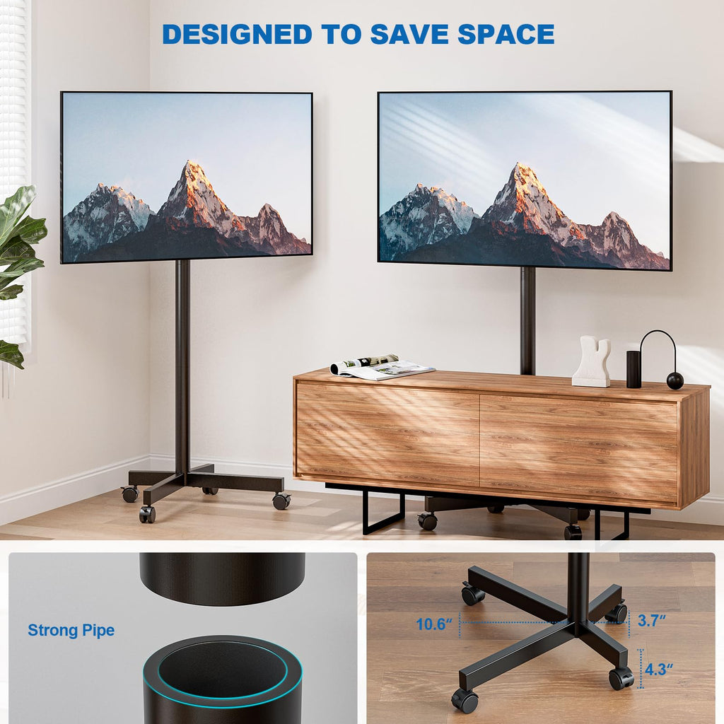Mobile TV Cart Rolling TV Stand for 23-65 Inch TVs I180547