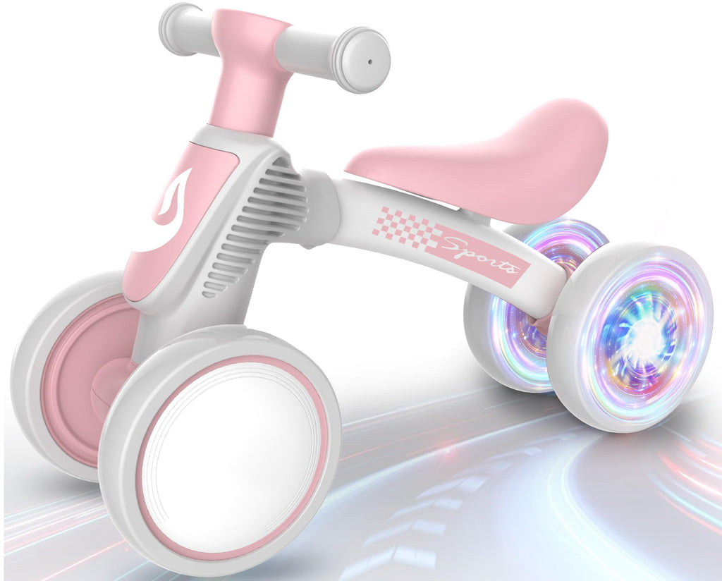 Baby Balance Bike No Pedal 4 Wheels Soft Seat B372687