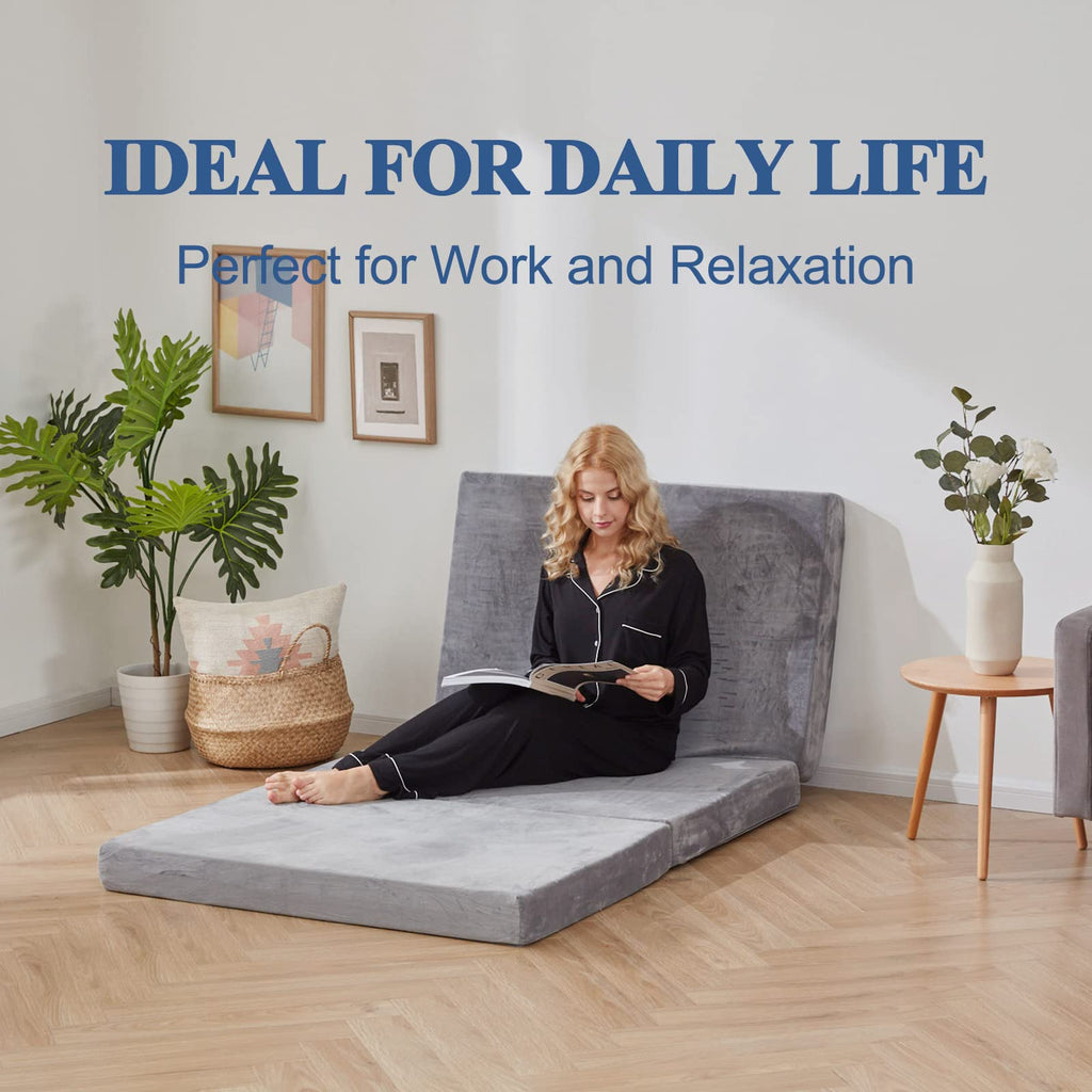 3.95" Full Memory Foam Folding Topper with Storage Bag Q561834