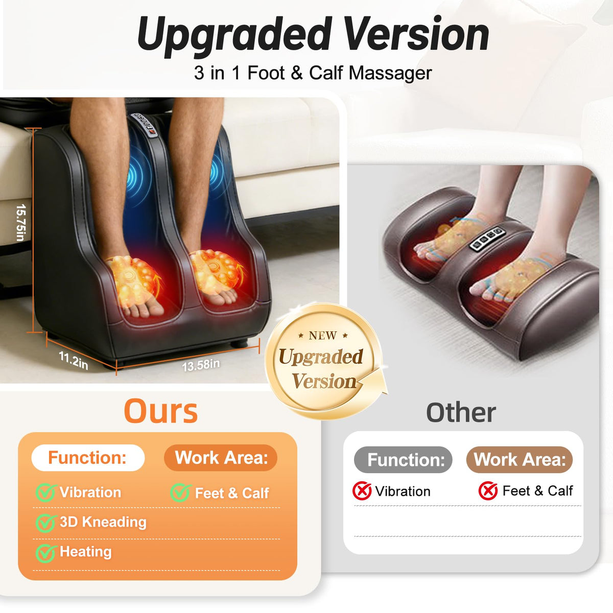 Full Body Massage Chair Pad with Neck Back Foot Shiatsu M297