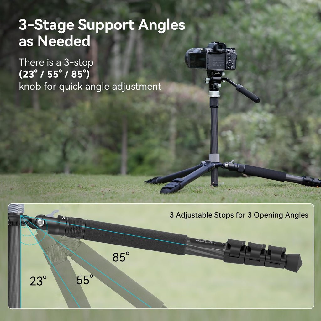 Carbon Fiber Video Travel Tripod H90536