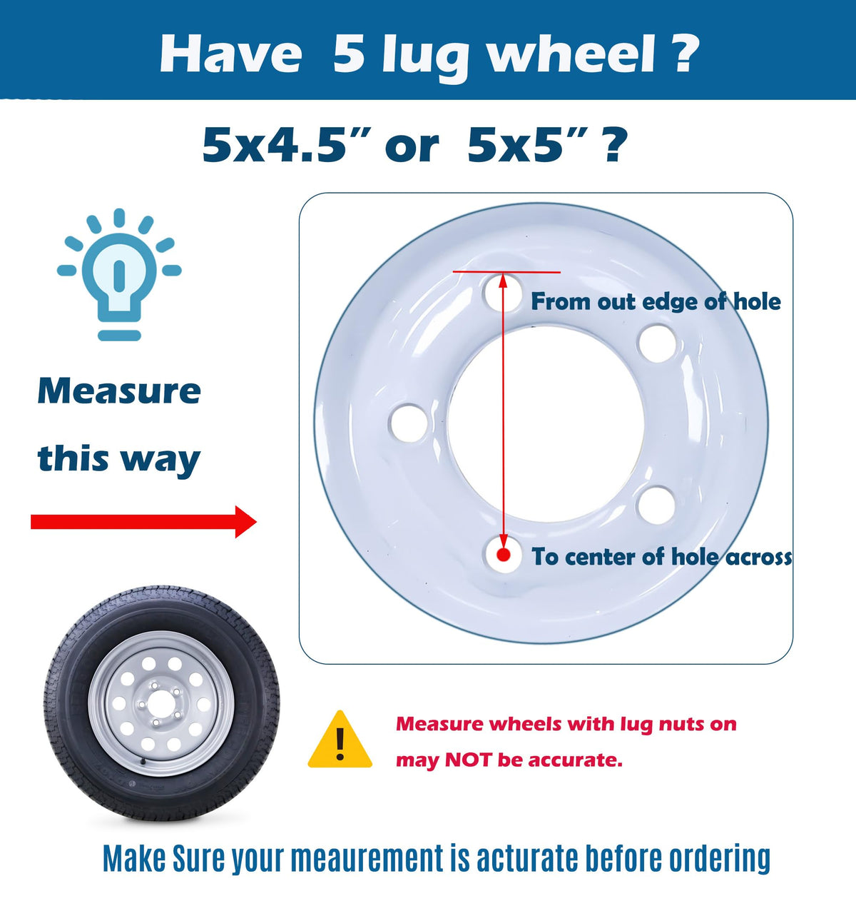 Trailer Tire Wheel ST205/75R15 8-Ply Silver Rim P167