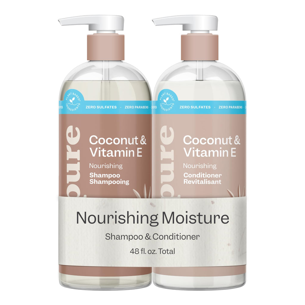 Coconut & Vitamin E Shampoo & Conditioner Set, 2x24oz Z722