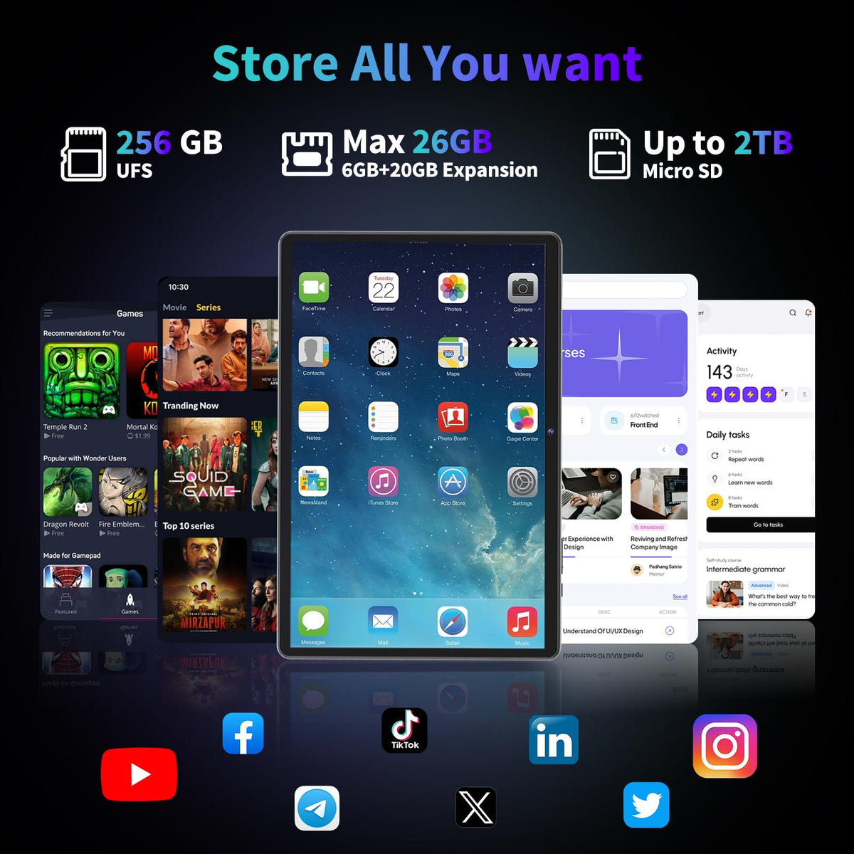 10 inch Android Tablet with Keyboard A623183
