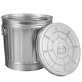 7 Gallon Galvanized Steel Trash Can with Lid D793449