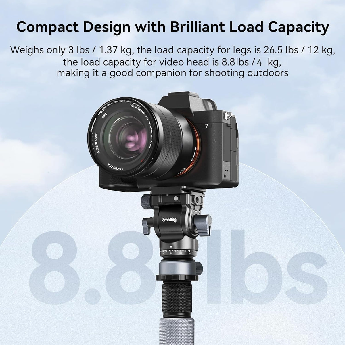 Carbon Fiber Video Travel Tripod H90536