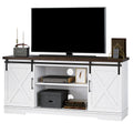 65 Inch TV Stand with Sliding Barn Doors and Storage Cabinet U820189