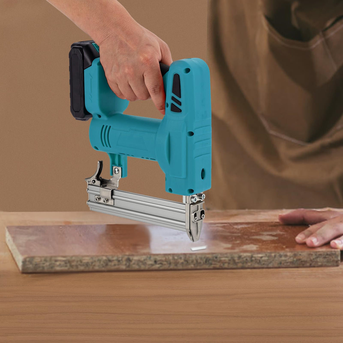 Cordless Battery Powered Brad Nailer Kit with Carrying Case X449189