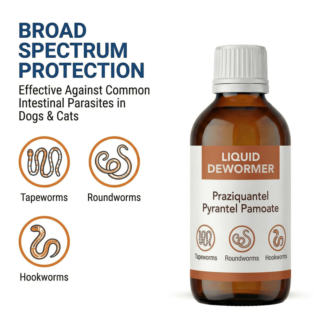 Praziquantel & Pyrantel Liquid Dewormer for Dog and Cat 3.4 fl oz H624772