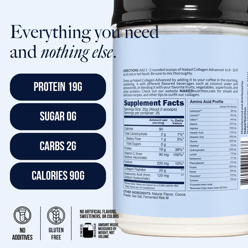 Chocolate Collagen Peptides Protein Powder, 1.3LB F454524