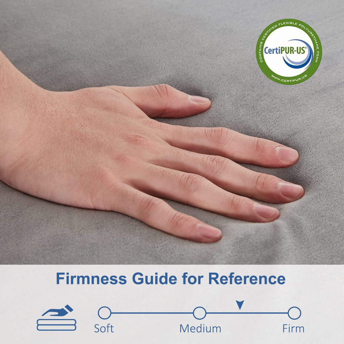 3.95" Full Memory Foam Folding Topper with Storage Bag Q561834
