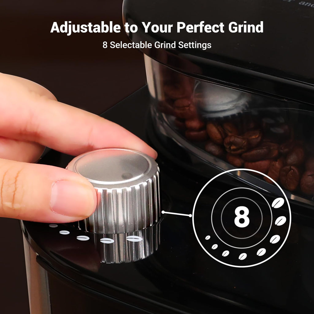 10-Cup Drip Coffee Maker with Built-In Burr Grinder O729