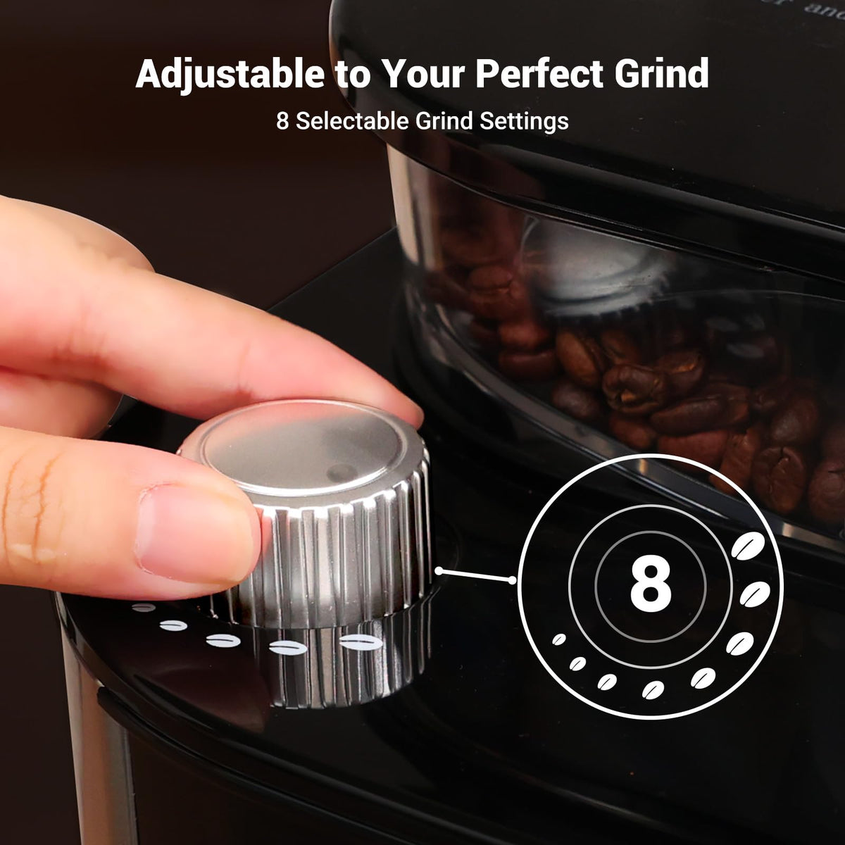10-Cup Drip Coffee Maker with Built-In Burr Grinder O729
