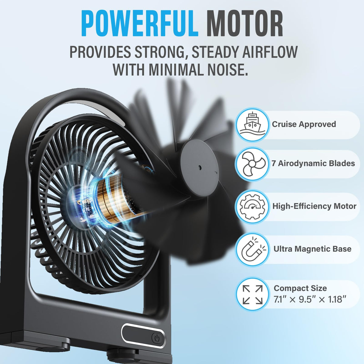 Magnetic Fan with Remote Control S63343